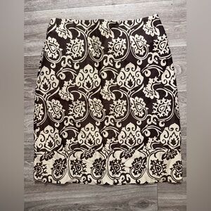 Doncaster Black and Cream Patterned Skirt